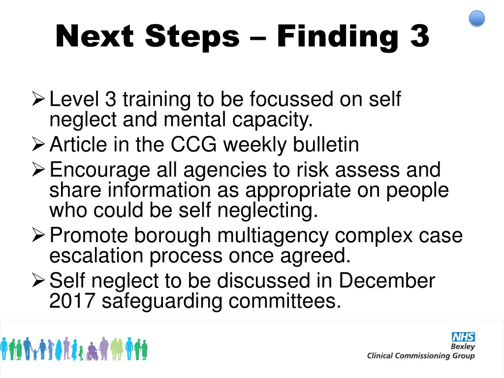 next steps finding 3