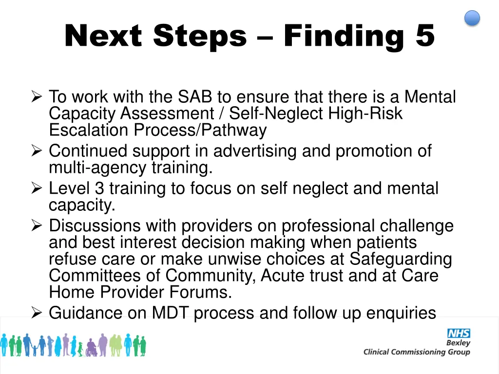 next steps finding 5