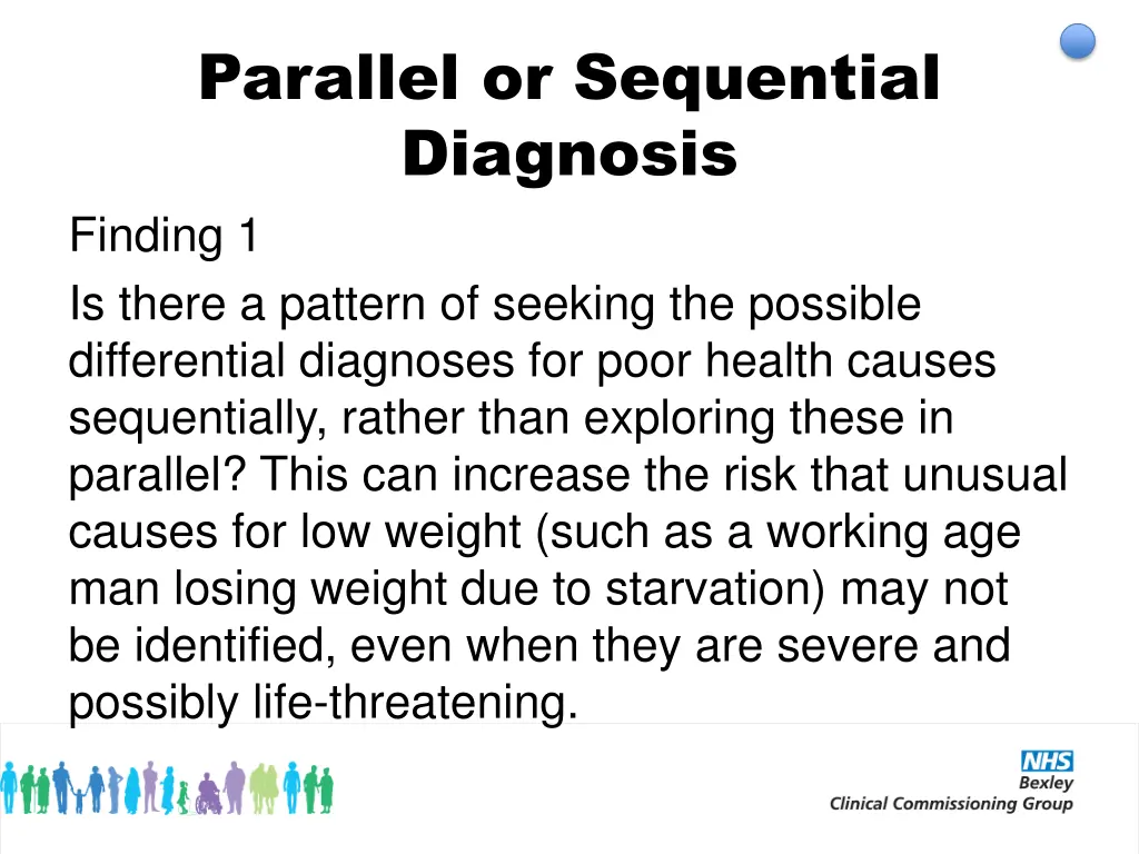 parallel or sequential diagnosis finding