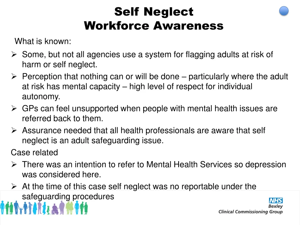 self neglect workforce awareness