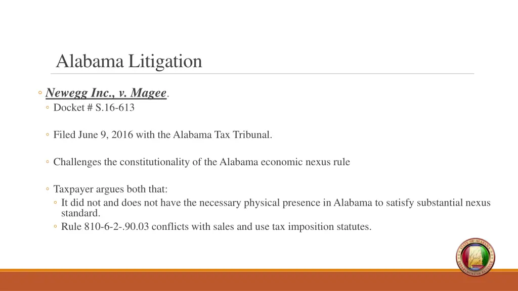 alabama litigation