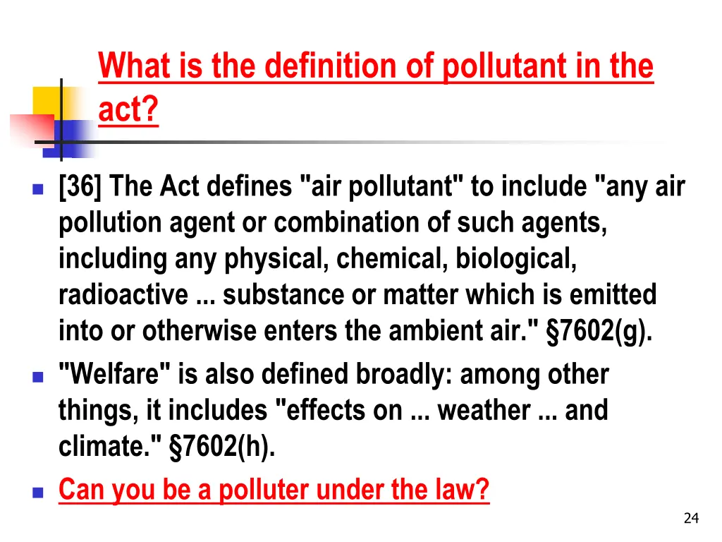 what is the definition of pollutant in the act