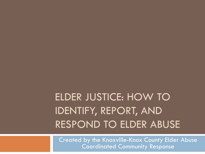 elder justice how to identify report and respond