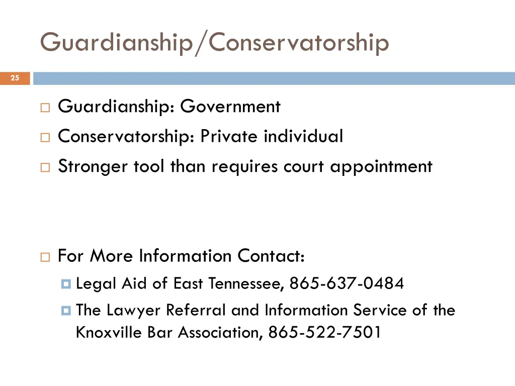 guardianship conservatorship