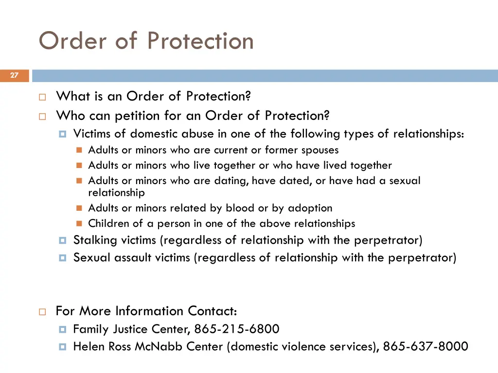 order of protection