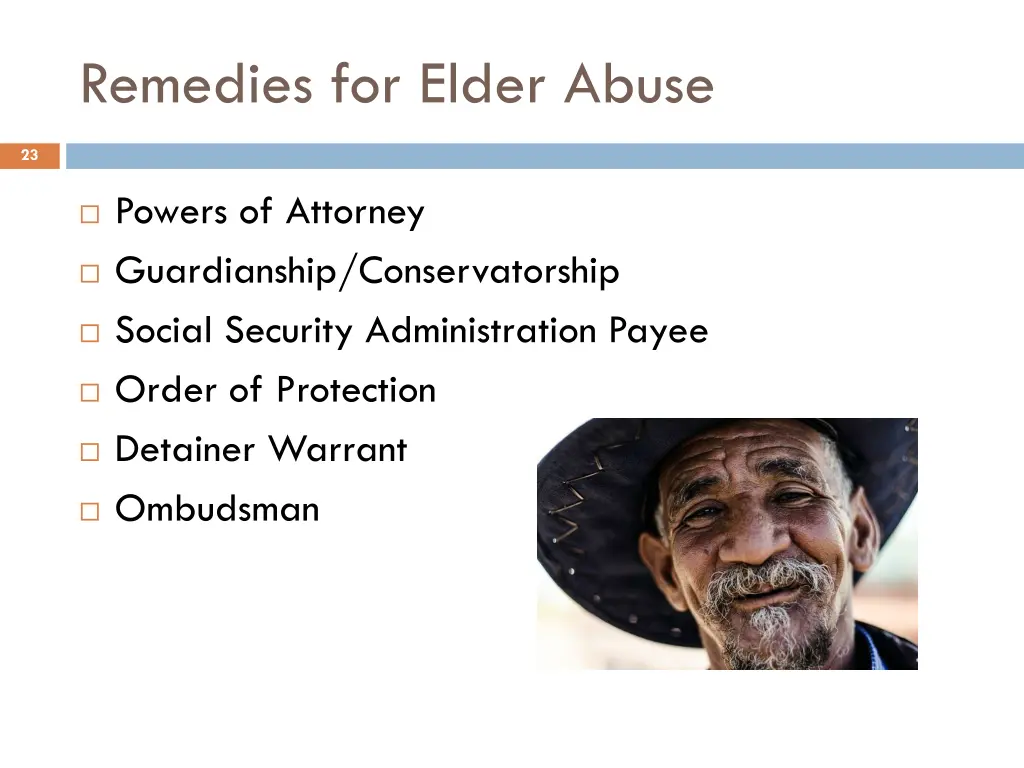 remedies for elder abuse