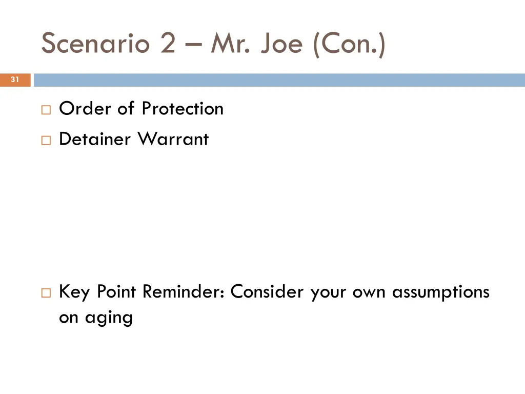 scenario 2 mr joe con