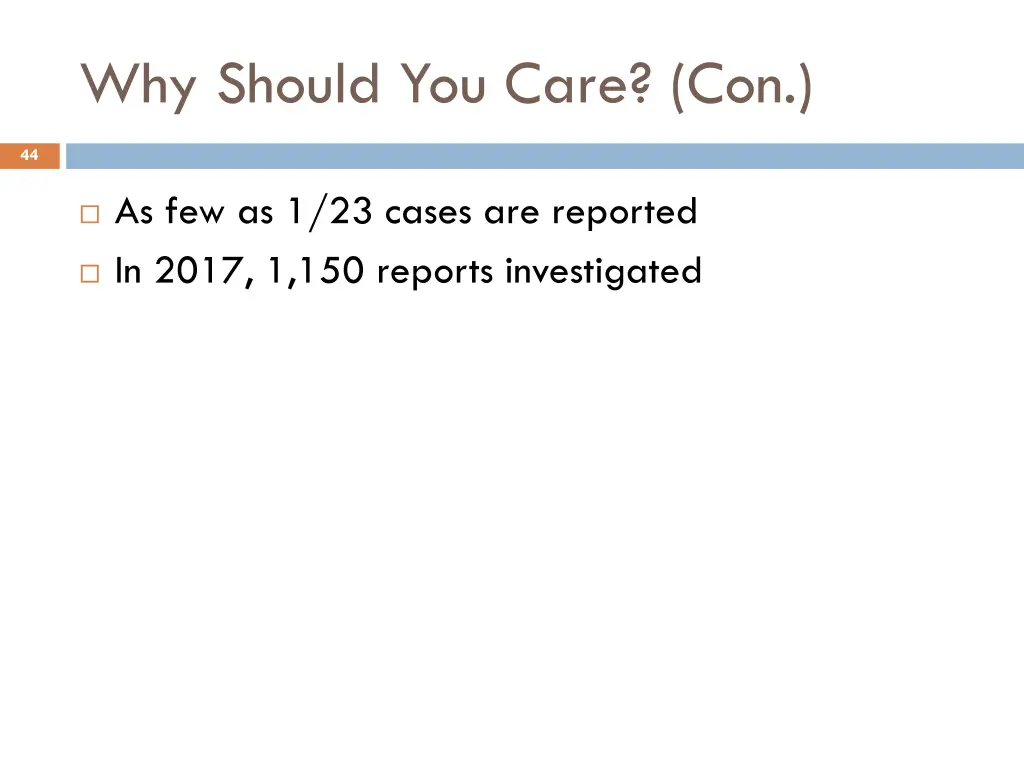 why should you care con