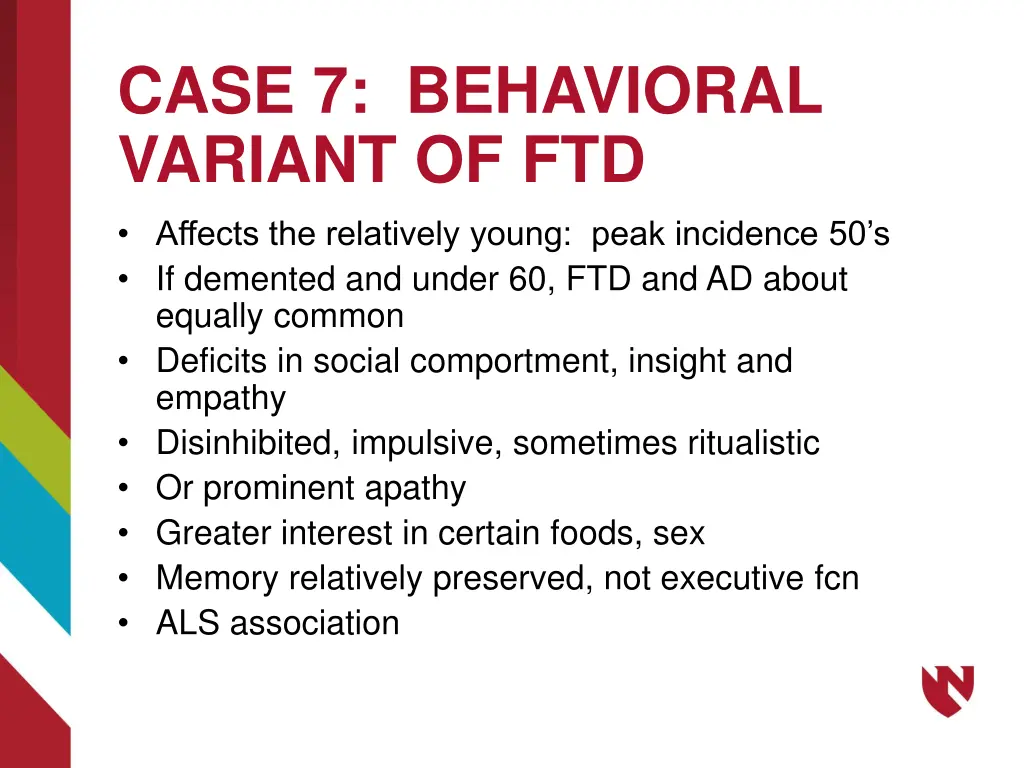 case 7 behavioral variant of ftd