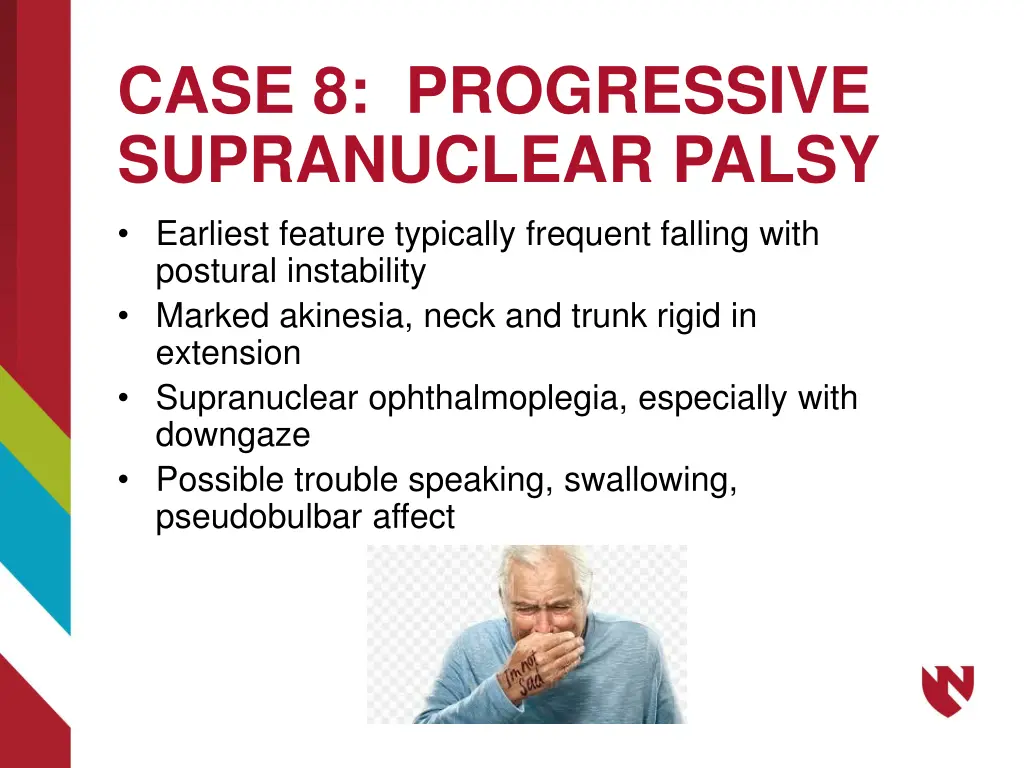 case 8 progressive supranuclear palsy earliest