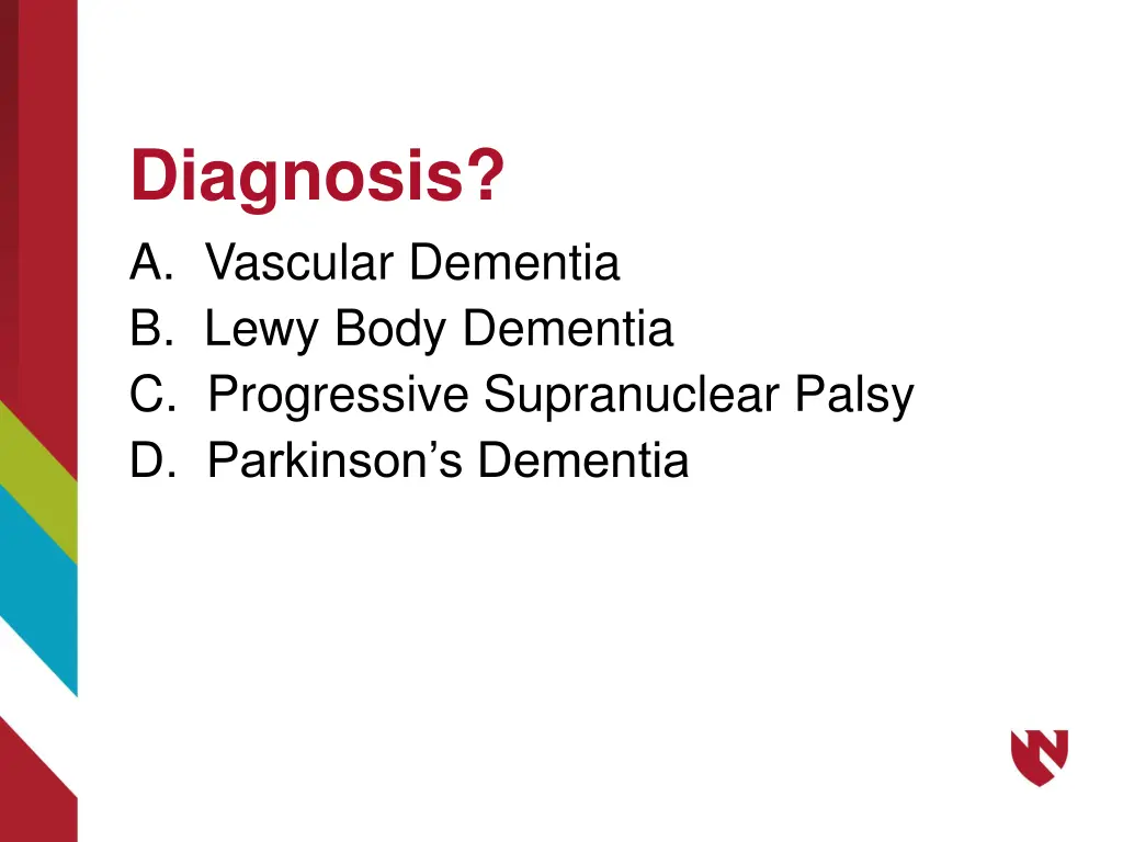 diagnosis a vascular dementia b lewy body