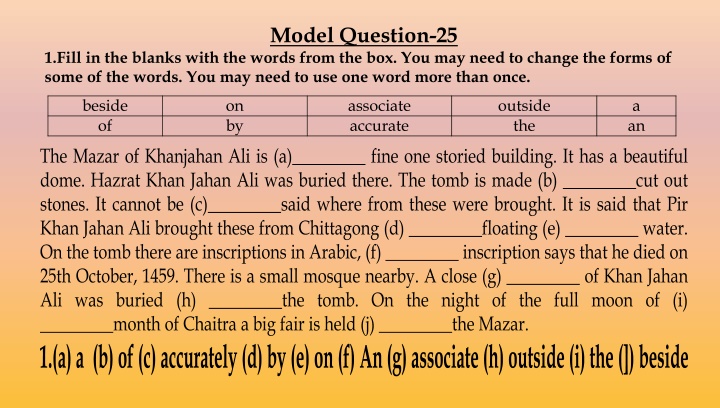 model question 25