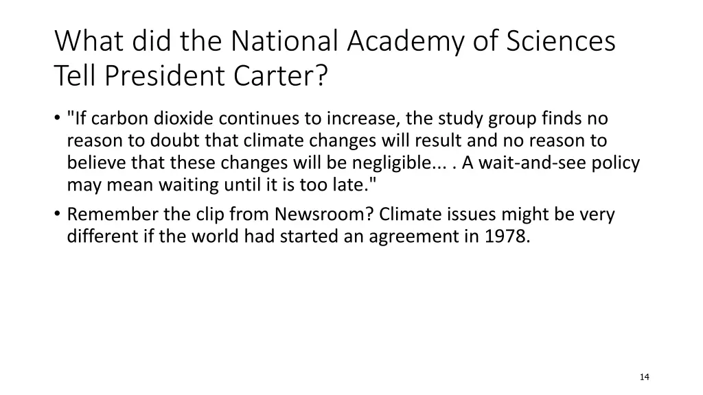 what did the national academy of sciences tell