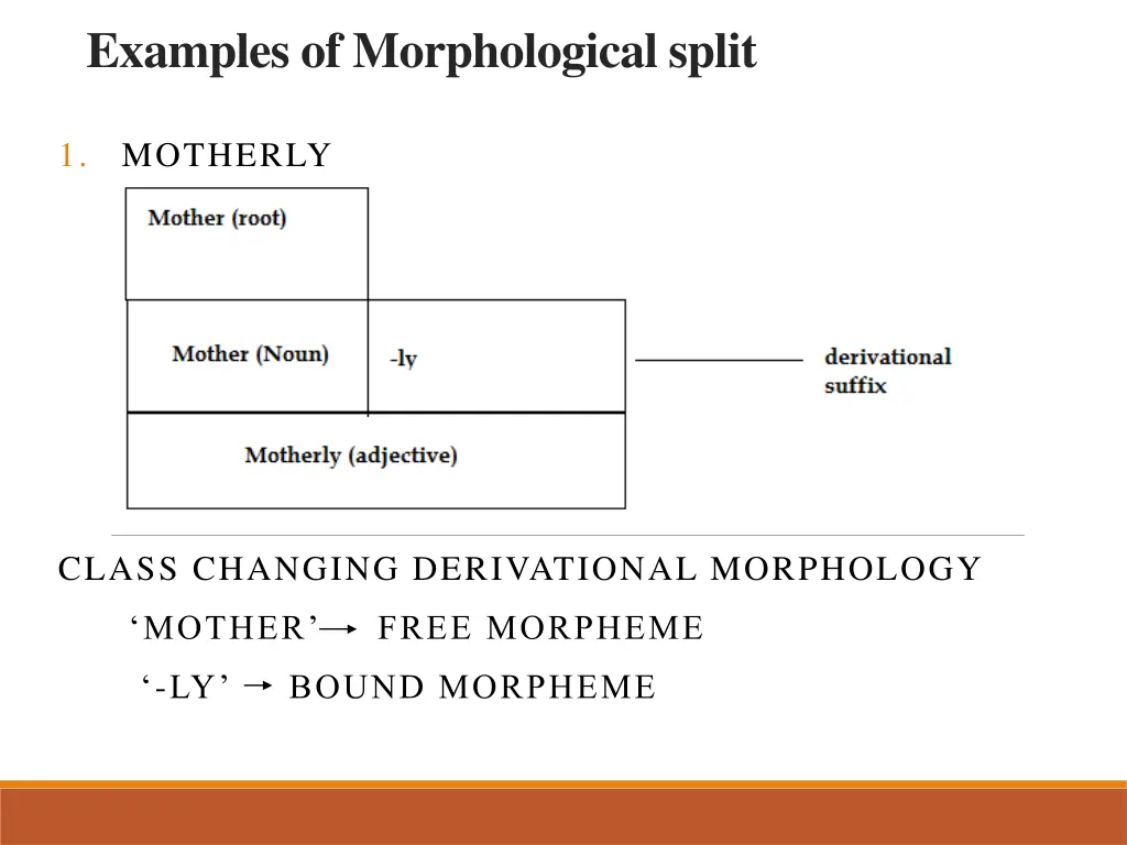 examples of morphological split