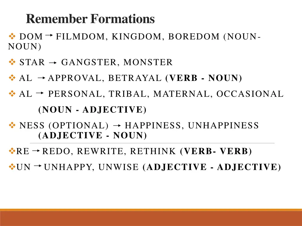 remember formations