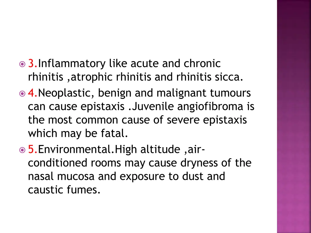 3 inflammatory like acute and chronic rhinitis