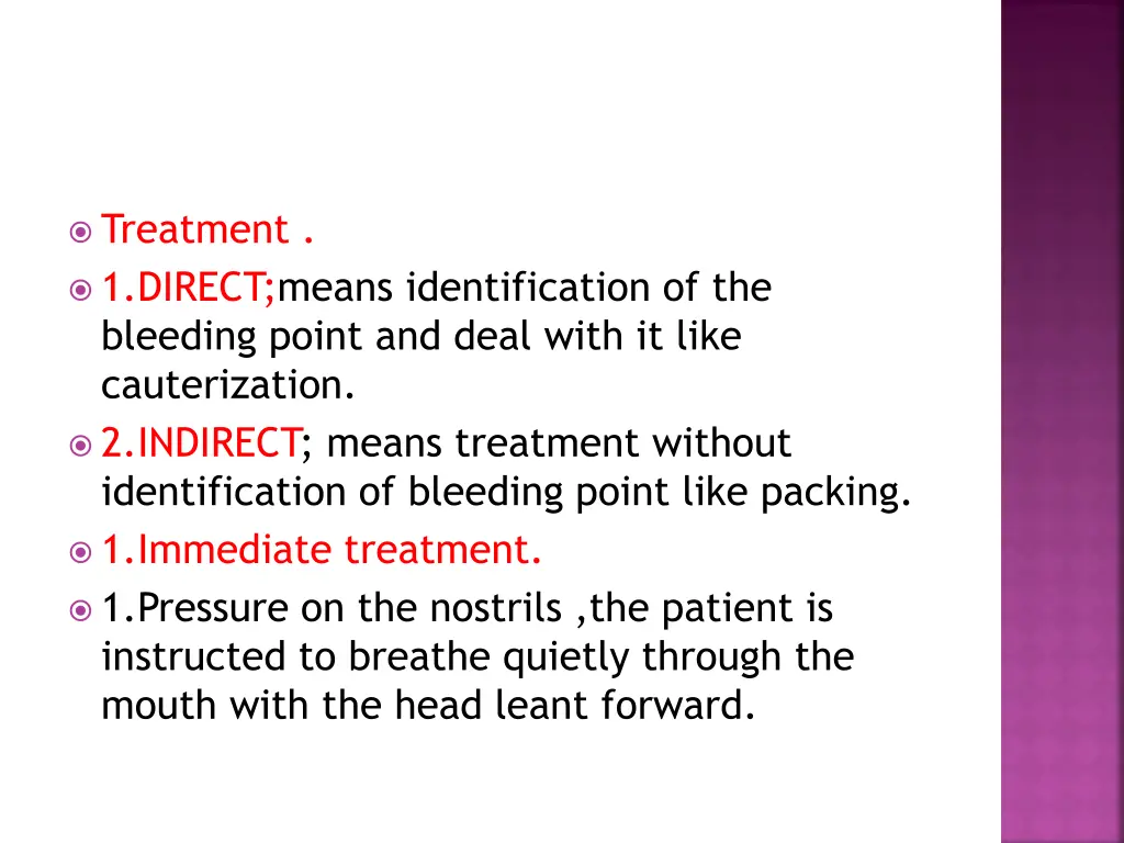 treatment 1 direct means identification