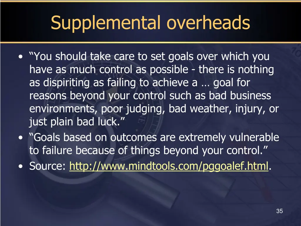 supplemental overheads