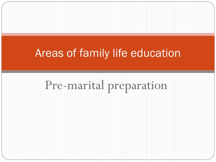 areas of family life education