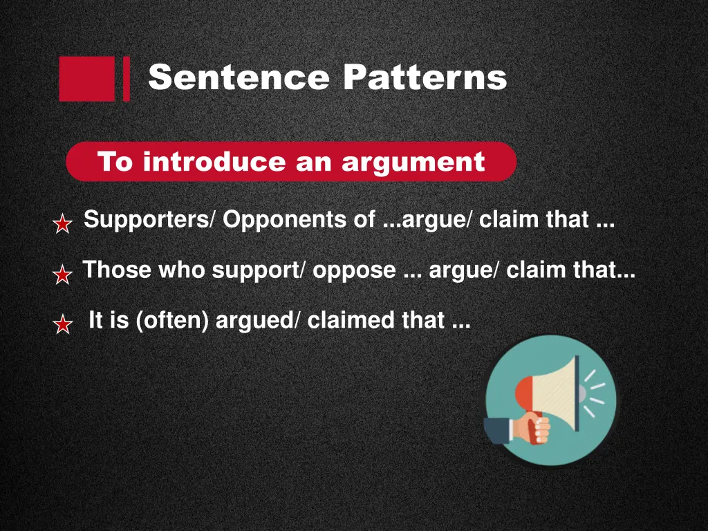 sentence patterns