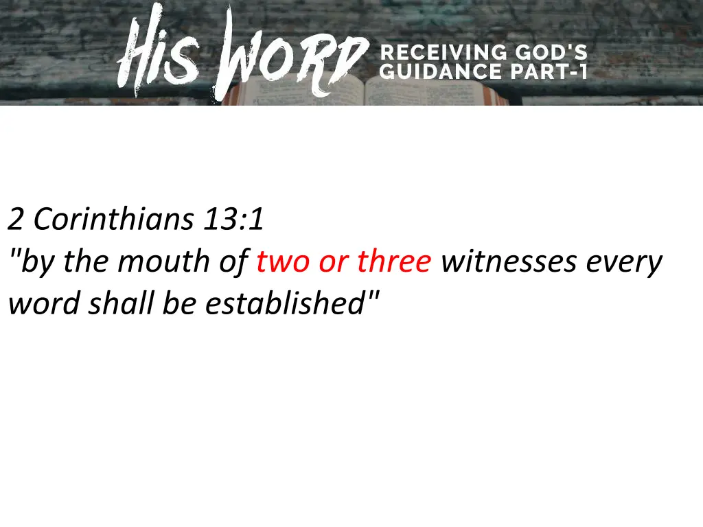 2 corinthians 13 1 by the mouth of two or three