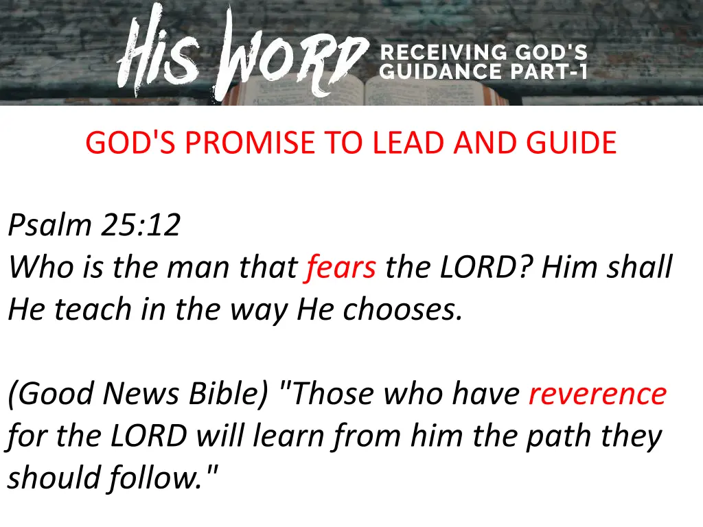 god s promise to lead and guide 2