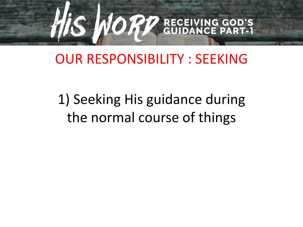 our responsibility seeking 2