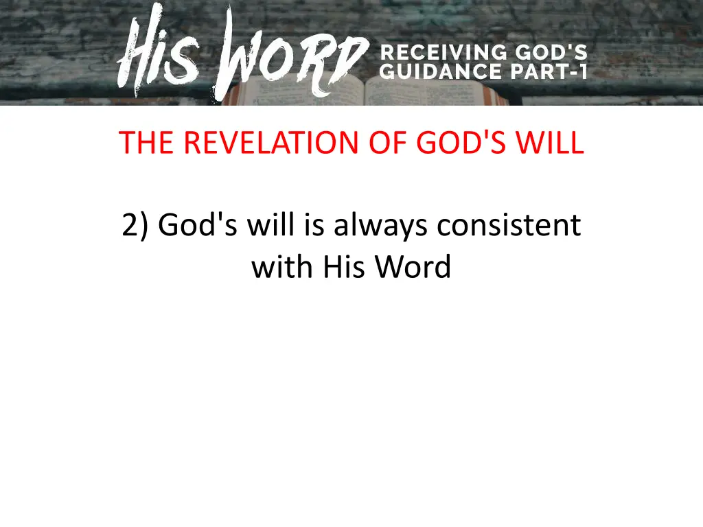 the revelation of god s will 1