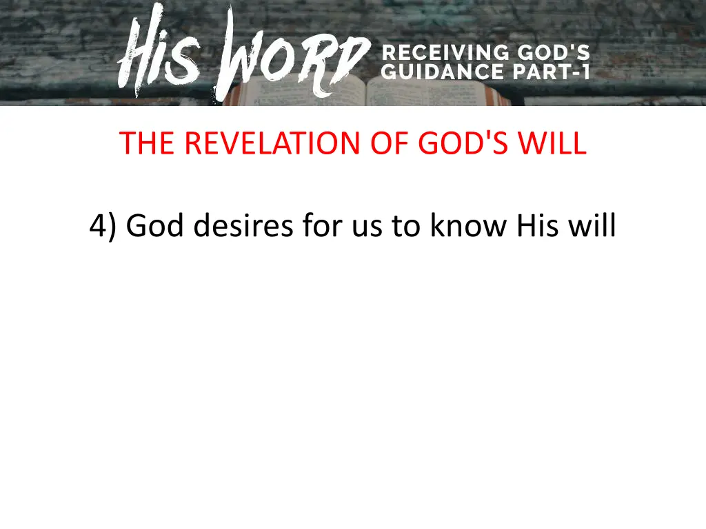 the revelation of god s will 3