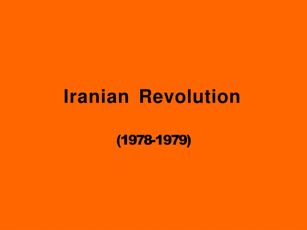 iranian revolution