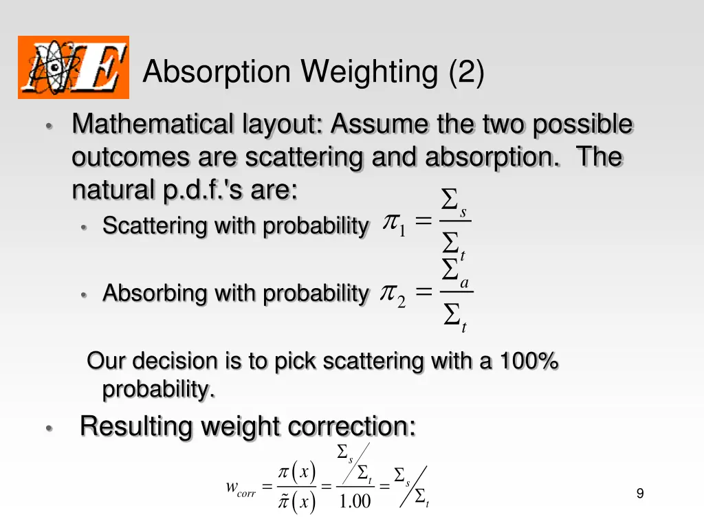 absorption weighting 2