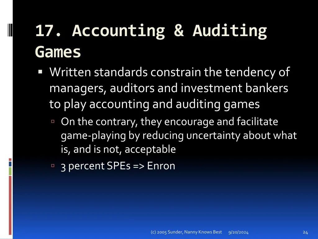 17 accounting auditing games written standards