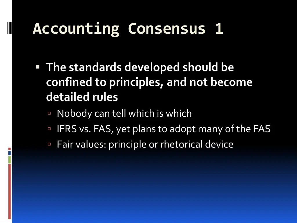 accounting consensus 1