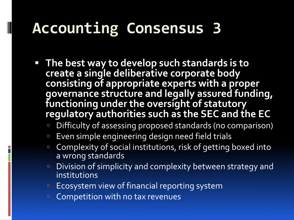 accounting consensus 3