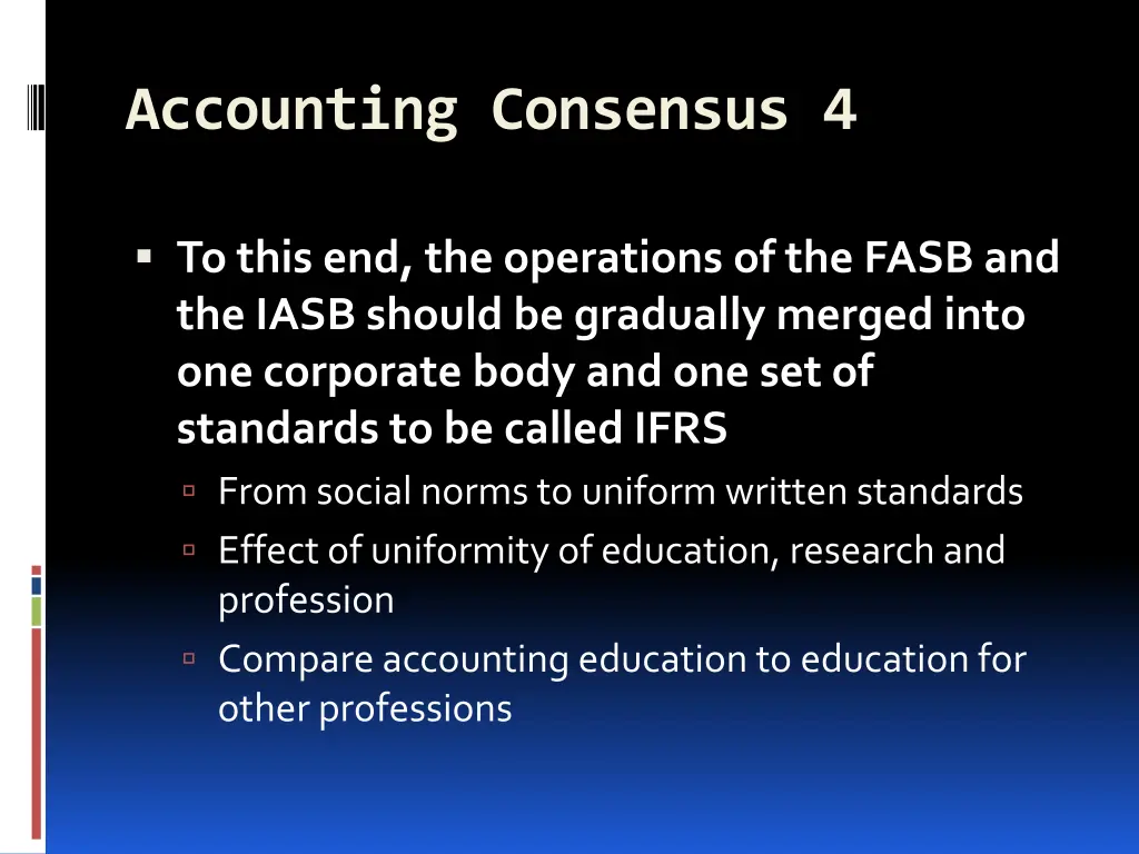 accounting consensus 4