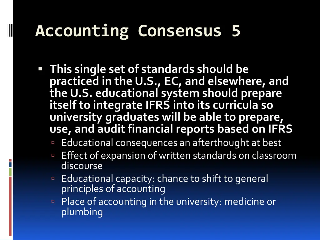 accounting consensus 5