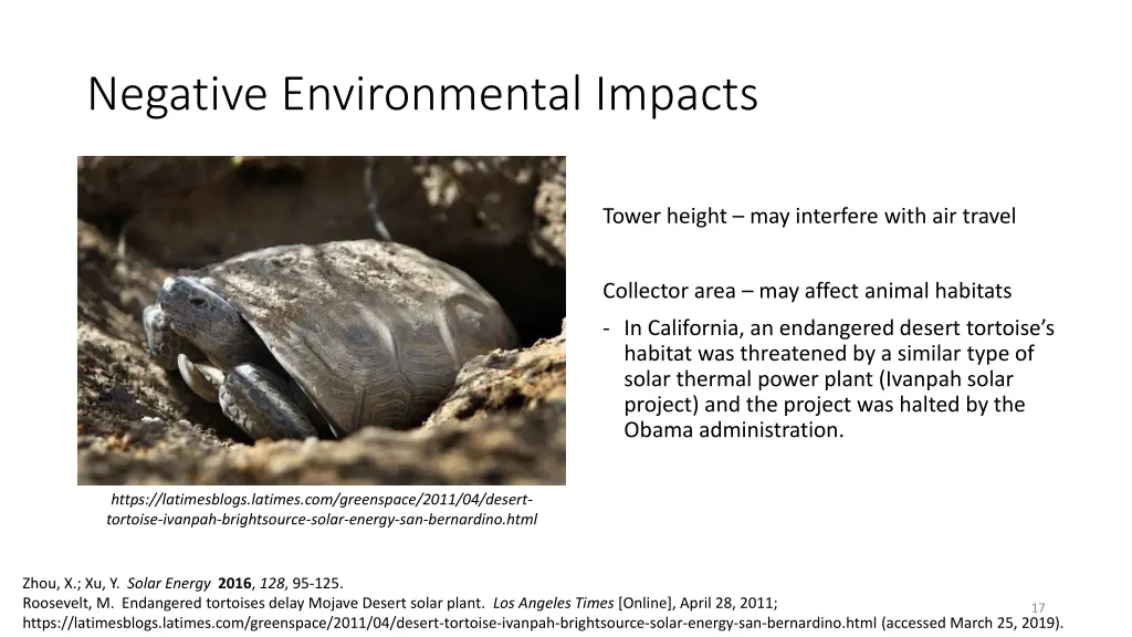 negative environmental impacts