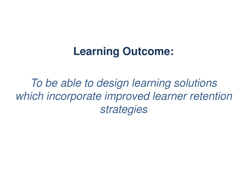 learning outcome