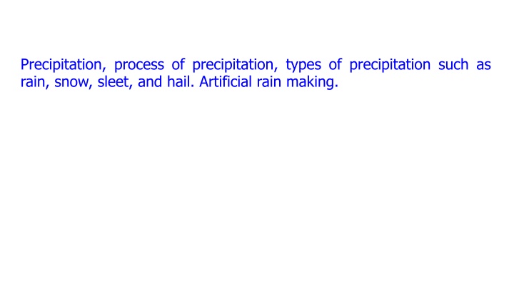 precipitation process of precipitation types