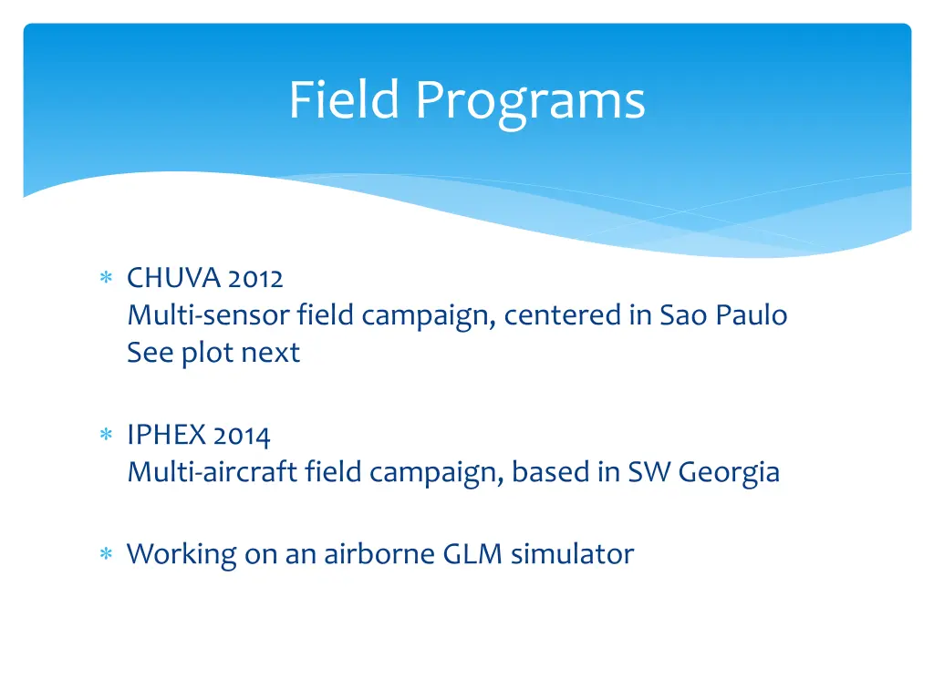 field programs