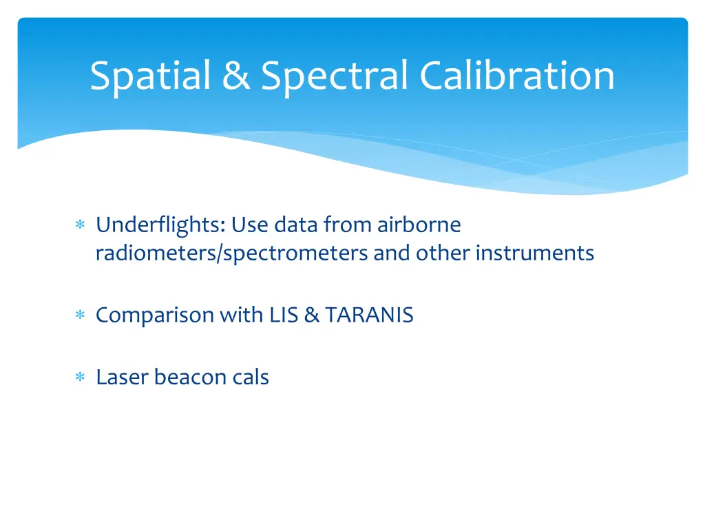 spatial spectral calibration