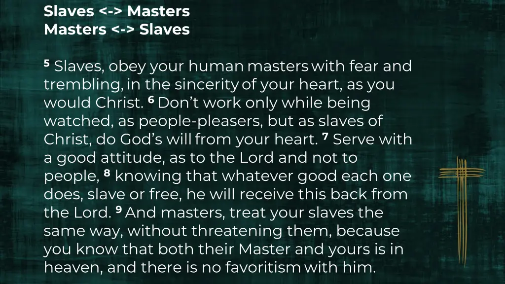 slaves masters masters slaves