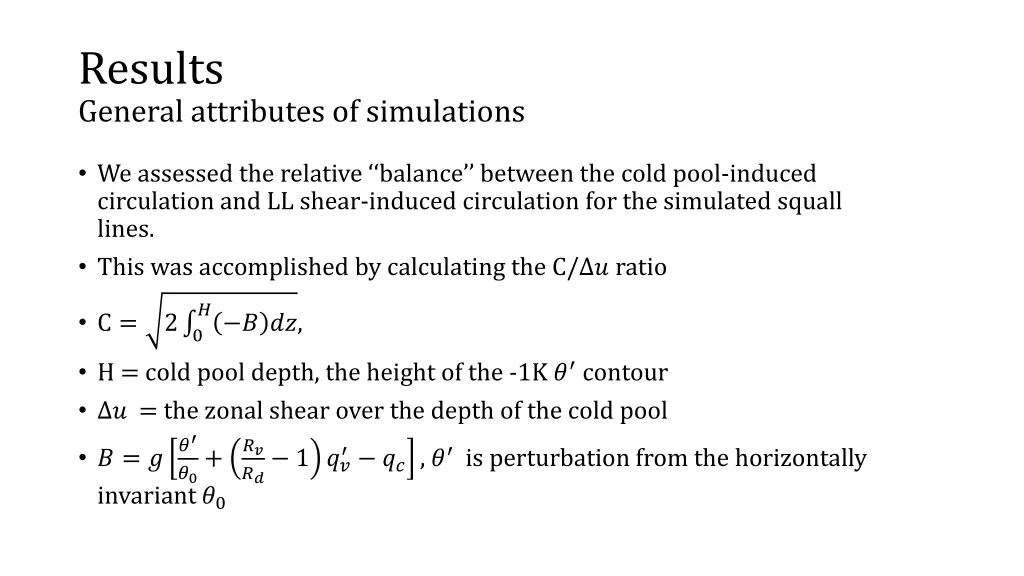 results general attributes of simulations 2