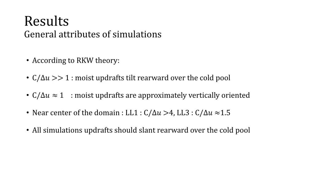 results general attributes of simulations 3