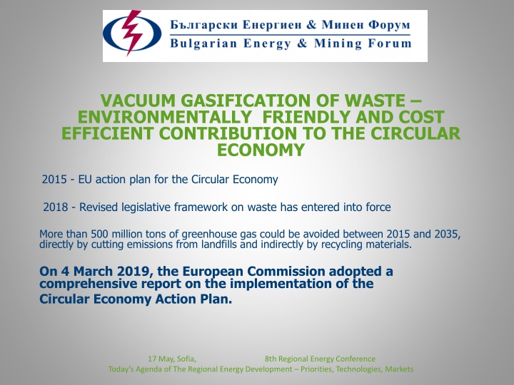 vacuum gasification of waste environmentally