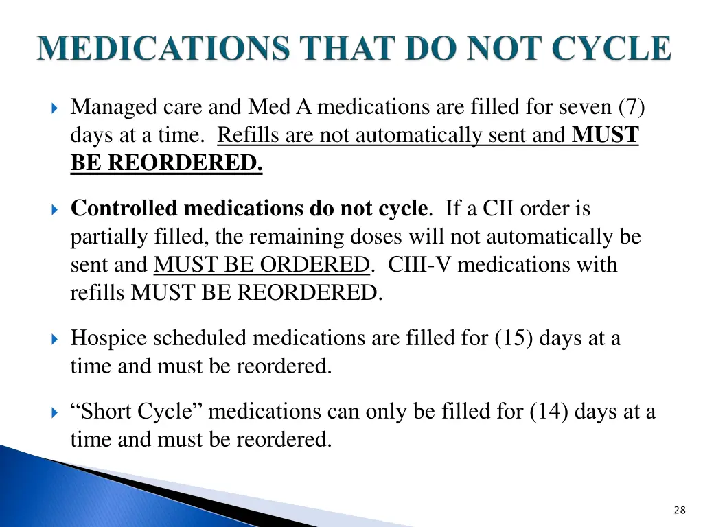 managed care and med a medications are filled