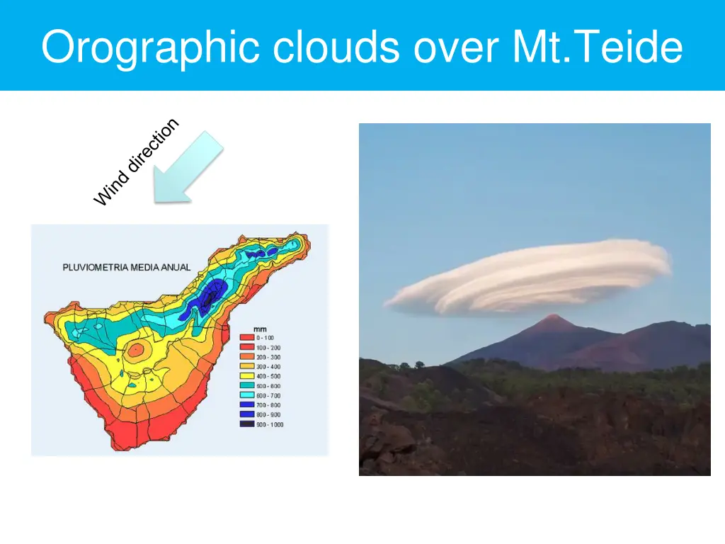 orographic clouds over mt teide