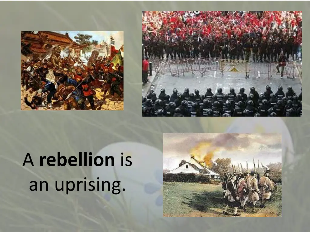 a rebellion is an uprising