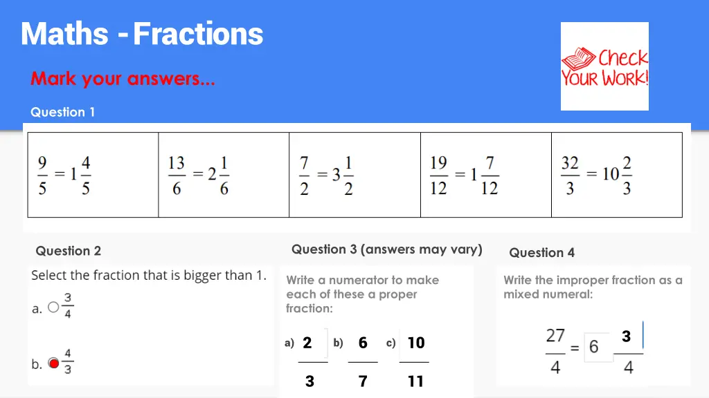 maths fractions 3