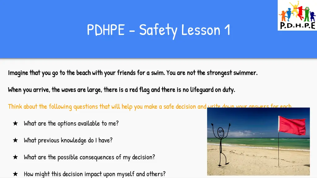 pdhpe safety lesson 1 2